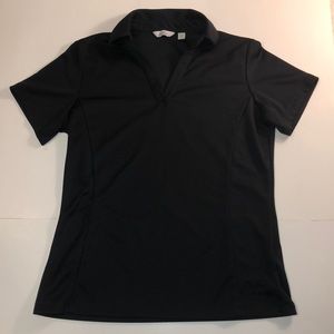Lady Hagen Women’s Golf Shirt Size Small Jersey Mesh Polo Style Black